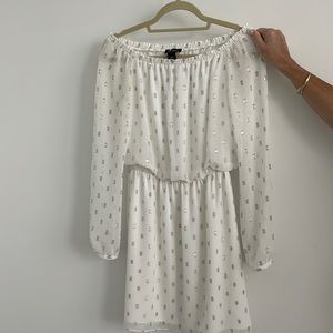 White House Black Market XXS White Blouse Dress